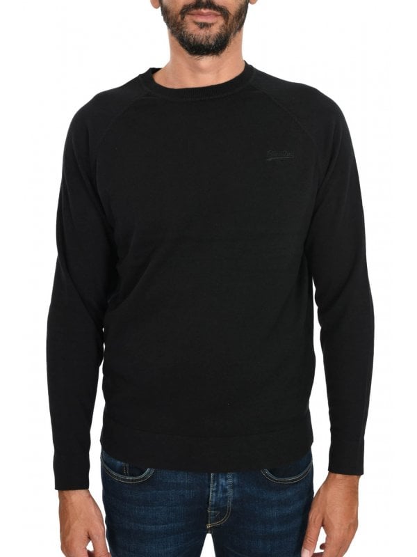 SUPERDRY KNITTED T-SHIRT C-NECK ORANGE LABEL COTTON CREW m6100025a 02a