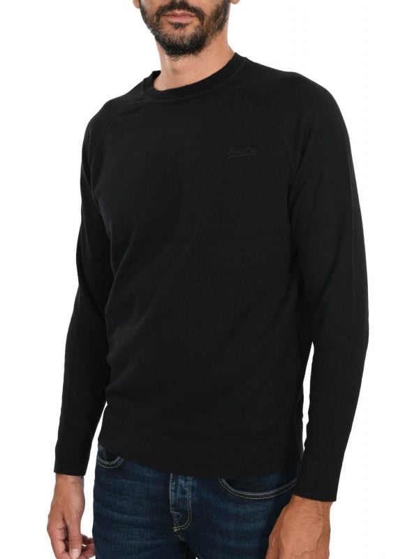 SUPERDRY KNITTED T-SHIRT C-NECK ORANGE LABEL COTTON CREW m6100025a 02a 2